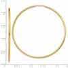 14k 1.5x51mm Polished Round Endless Tube Hoop Earrings