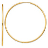 14k 1.5x51mm Polished Round Endless Tube Hoop Earrings