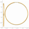 14k 1.5x55mm Polished Round Endless Tube Hoop Earrings