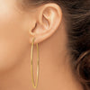 14k 1.5x64mm Polished Round Endless Tube Hoop Earrings