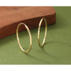 14k 2x30mm Satin Diamond-cut Endless Tube Hoop Earrings