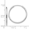 14k White Gold 1.5x23mm Polished Endless Tube Hoop Earrings