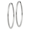 14k White Gold 1.5x30mm Polished Endless Tube Hoop Earrings