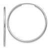 14k White Gold 1.5x30mm Polished Endless Tube Hoop Earrings