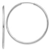 14k White Gold 1.5x38mm Polished Endless Tube Hoop Earrings