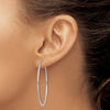 14k White Gold 1.5x45mm Polished Endless Tube Hoop Earrings