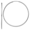 14k White Gold 1.5x45mm Polished Endless Tube Hoop Earrings
