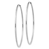 14k White Gold 1.5x51mm Polished Endless Tube Hoop Earrings