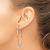 14k White Gold 1.5x51mm Polished Endless Tube Hoop Earrings