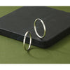 14k White Gold 2x20mm Satin Diamond-cut Endless Tube Hoop Earrings