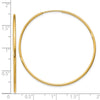 14k 1.2x40mm Polished Endless Tube Hoop Earrings