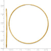 14k 1.2x60mm Satin Diamond-cut Endless Tube Hoop Earrings