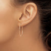 14k Rose Gold 1.2x30mm Polished Endless Tube Hoop Earrings