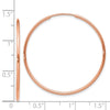 14k Rose Gold 1.2x34mm Polished Endless Tube Hoop Earrings