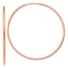 14k Rose Gold 1.2x40mm Polished Endless Tube Hoop Earrings
