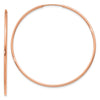 14k Rose Gold 1.2x46mm Polished Endless Tube Hoop Earrings