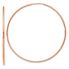 14k Rose Gold 1.2x54mm Polished Endless Tube Hoop Earrings