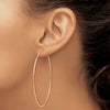 14k Rose Gold 1.2x69mm Polished Endless Hoop Earrings