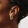 14k Rose Gold 3.00x20mm Polished Endless Tube Hoop Earrings