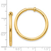 14k 2.5x25mm Polished Tube Hoop Non-pierced Earrings