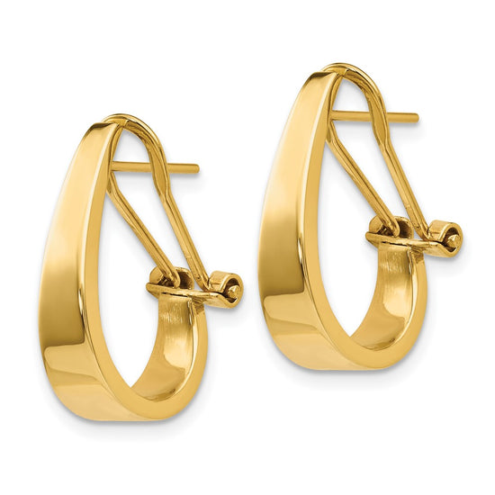Gold Graduating Omega Back Post Earrings
