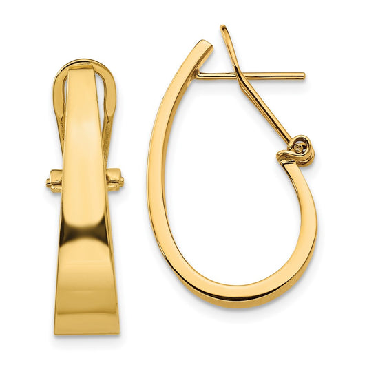 Gold Graduating Omega Back Post Earrings