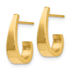 Gold Graduating J-hoop Post Earrings