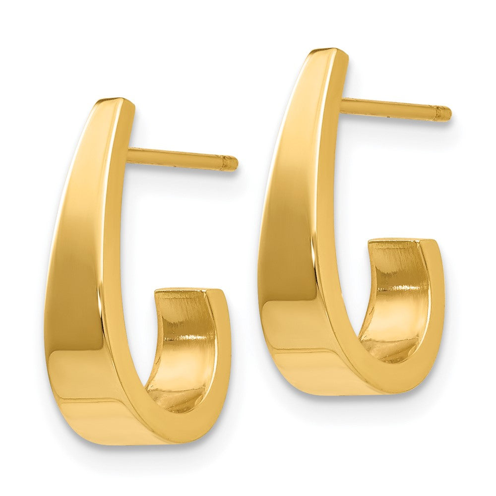 Gold Graduating J-hoop Post Earrings