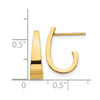 Gold Graduating J-hoop Post Earrings