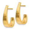 Gold Graduating J-hoop Post Earrings
