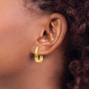 Gold Graduating J-hoop Post Earrings