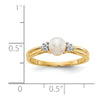 Gold Diamond and Pearl Ring