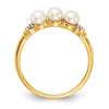 Gold Diamond and Pearl Ring