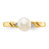 Gold Diamond and Pearl Ring
