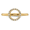 14k Diamond Open Circle Ring