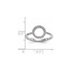 14k White Gold Diamond Open Circle Ring
