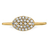 14k Diamond Cluster Oval Ring