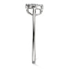 14k White Gold Diamond Cluster Oval Ring