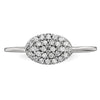 14k White Gold Diamond Cluster Oval Ring