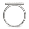 14k White Gold Diamond Bar Ring