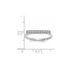 14k White Gold Diamond Bar Ring