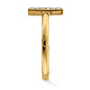 14k 1/10 carat Diamond Double Bar Ring