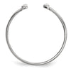 14k White Gold 1/10 carat Diamond Double Bar Ring
