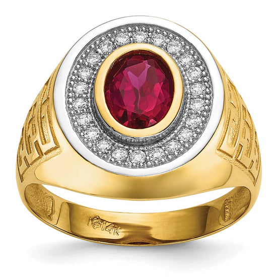 Gold Mens CZ Rings