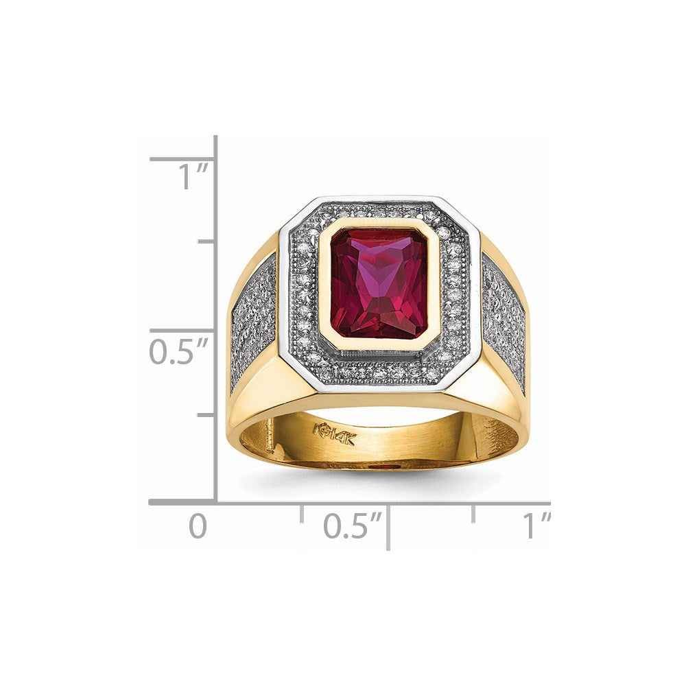 Gold Mens CZ Rings