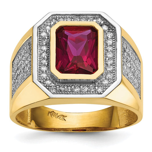 Gold Mens CZ Rings