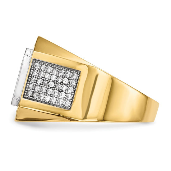 Gold Mens CZ Rings