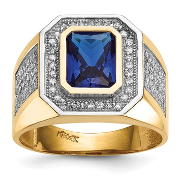 Gold Mens CZ Rings