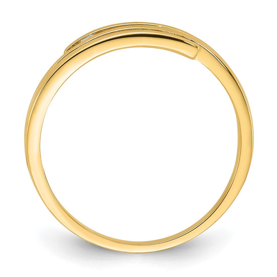 14K Polished CZ Fashion Ring