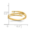 14K Polished CZ Fashion Ring